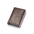 New Men women smart wallet Credit Bank card holder fashion purse Aluminum alloy Business Casual Mini wallet Brand PU Purse