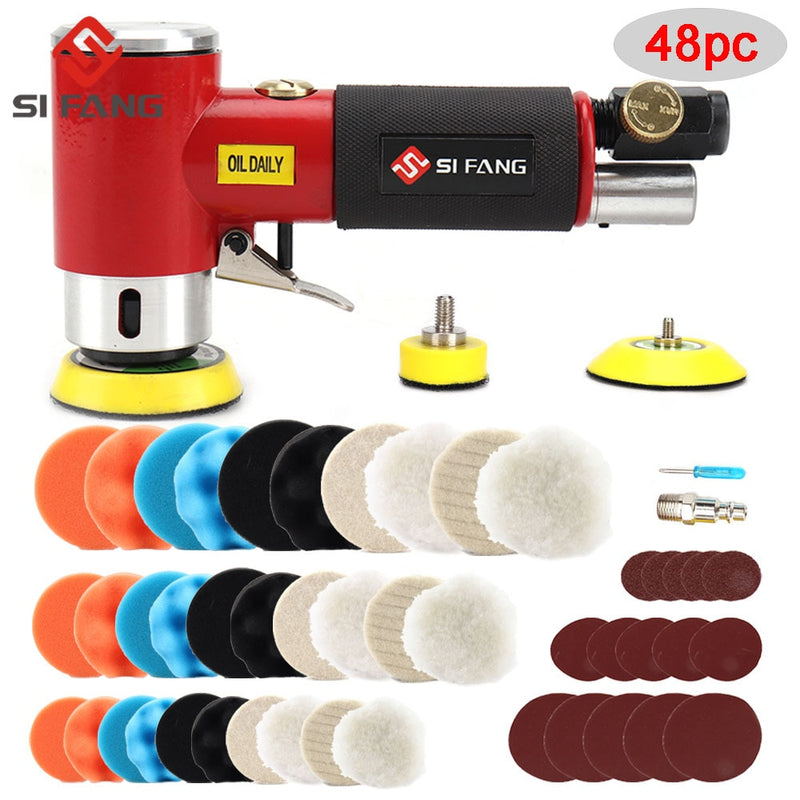 New Orbit Air Sander Mini Pneumatic  1&quot;/2&quot;/3&quot;  Grinding Machine set for Car Polishing High Speed Air Powered  Polisher air tool
