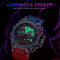 Quartz Watch For Men SMAEL Wristwatches Watcholorful Red Bracelet 50M Waterproof Alarm Clock Analog Digitals 8060 Sport Watches