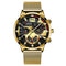 Top Brand Men Watch Luxury Gold Stainless Steel Mesh Belt Quartz Watches Business Leather Mens Luminous Clock relogio masculino