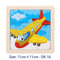11X11CM Kids Wooden Puzzle Toy Vehicle Animal Jigsaw Cartoon Animal Traffic Tangram Toys Educational Toys Puzzles for Kids Gifts