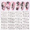 12 Designs Nail Stickers Set Mixed Floral Geometric Nail Art Water Transfer Decals Sliders Flower Leaves Manicures Decoration
