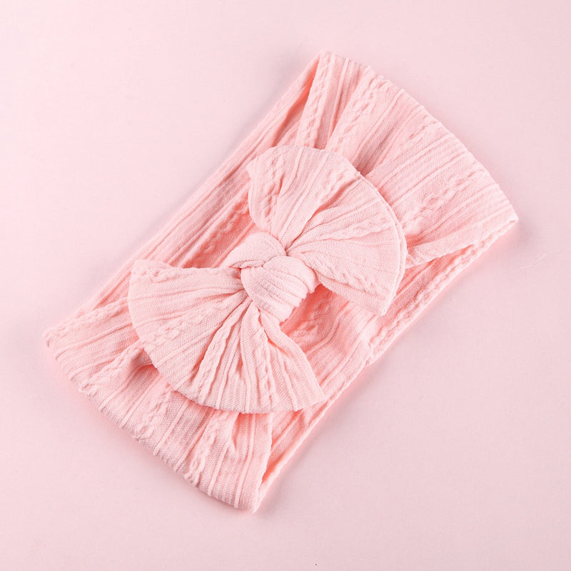 32 Colors Cable Bow Baby Headband for Child Bowknot Headwear Cables Turban for Kids Elastic Headwrap Baby Hair Accessories