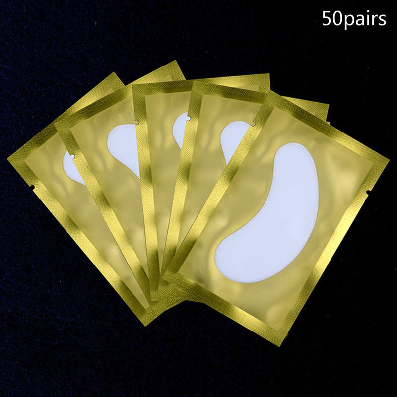 50pairs/pack Hydrating Eye Tip Stickers Wraps Eye Care Pad New Paper Patches Under Eye Pads Lash Under Eye Gel Patches