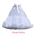 Women Lolita Cosplay Petticoat A-Line Puffy Tutu Skirt Layered Tulle Ballet Dance Pettiskirts Big Bowknot Underskirt