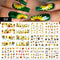 12 Designs Nail Stickers Set Mixed Floral Geometric Nail Art Water Transfer Decals Sliders Flower Leaves Manicures Decoration