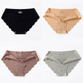 4 PCS/Lot Seamless Panties For Women Plain Panties Slip Silk Female Underwear Soft Thin Light Panti Culotte Femme Underpants