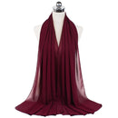 72*175cm Hijab Chiffon 2021 Maxi Big Size Scarf For Muslim Women Headscarf Ladies Headwraps Pashmina Hijab Muslim Fashion Islam