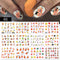 12 Designs Nail Stickers Set Mixed Floral Geometric Nail Art Water Transfer Decals Sliders Flower Leaves Manicures Decoration