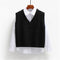 Women Sweater Vest Spring 2021 Autumn Women Short Loose Knitted Sweater Sleeveless Ladies V-Neck Pullover Tops Female Outerwear