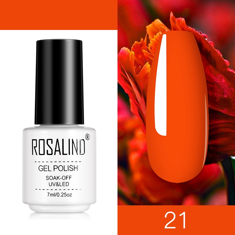 ROSALIND Nail Gel Polish Semi Permanent Polish All For Manicure Nails Art UV Hybrid Varnishes Gellak Base TOP Primer For Nails