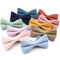 NEW Macarons Solid Color Men Bow Tie Super Soft Suede Classic Shirts Bowtie Bowknot Adult Child Butterfly Cravats For Wedding