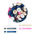 30pcs Silicone Lentil Beads BPA Free Food Grade Rodent DIY Charms Newborn Nursing Accessory Teething Necklace 12mm Abacus Bead
