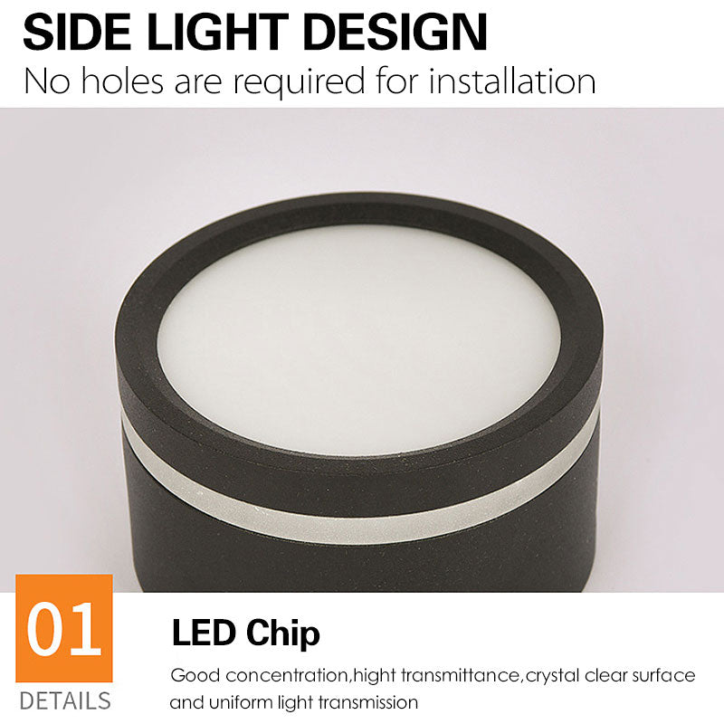 Surface Mounted Led Downlight 12W 15W 5W 7W 9W Side Guide Light lamp for ceiling spot lights 220V Ceiling Fixtures Lighting