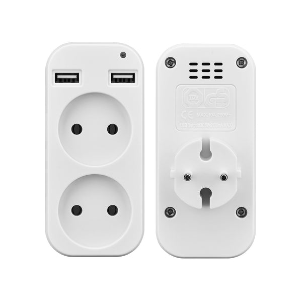 Wall USB plug adapter double Socket Outlet for phone charge Free shipping Double USB Port 5V 2A Usb electrique outlet usb  Z1-10
