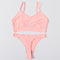 Sexy Women Bra Set Seamless Bra and Pantys Set Sexy Lingerie Set Rib Crop Top Female Brassiere Low Wasit Thong Fitness Underwear