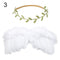 2pcs/set Cute Newborn Angel Feather Wings with Baby Girl Rose Flower Headband Hair Accessories for Infant Photography Props