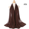 Muslim Bubble Chiffon Hijab Scarf Women Solid Color Soft Long Shawls and Wraps Georgette Head Scarves Ladies Hijabs