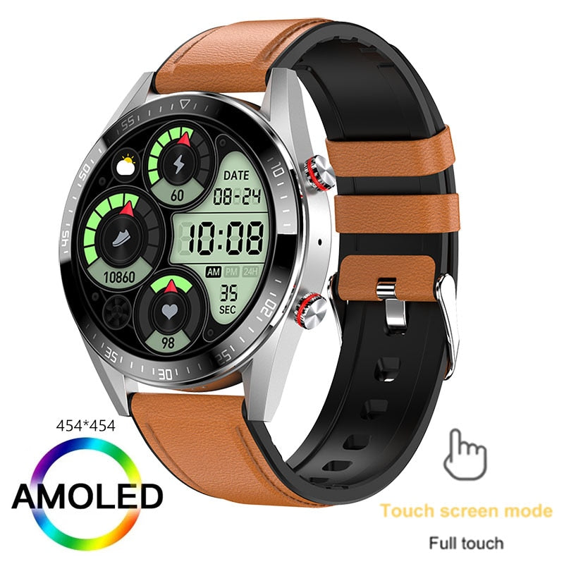 2022 New 454*454 Screen Smart Watch Always Display The Time Bluetooth Call Local Music Smartwatch For Mens Android TWS Earphones