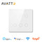 AVATTO Tuya WiFi Smart Switch,AC 110-220V Brazil 4x4 Touch Panel 4/6 Gang Light Switch,APP Control work with Alexa,Google Home