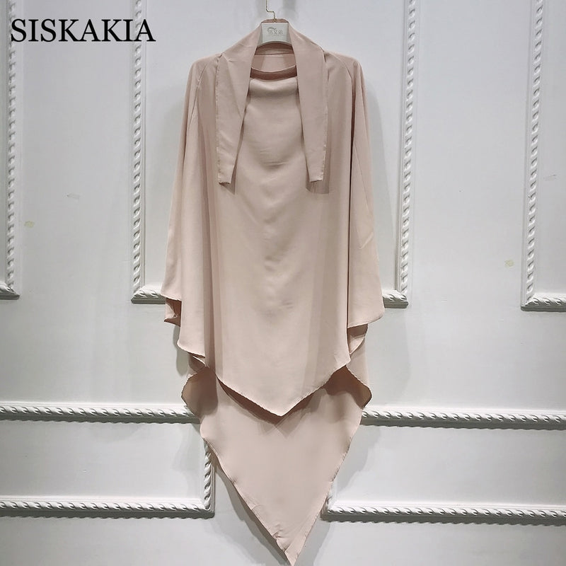 Siskakia Dubai Turkish Turban Solid Muslim Women khimar Wrap Malaysia Shawls Scarves Moroccan Hijabs 15 colors Eid 2021