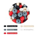 30pcs Silicone Lentil Beads BPA Free Food Grade Rodent DIY Charms Newborn Nursing Accessory Teething Necklace 12mm Abacus Bead