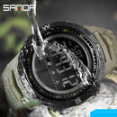 Military Sport Watch Mens Clock Fashion Brand SANDA Digital Wristwatch Shockproof Countdown Watches Waterproof Hour Bracelet
