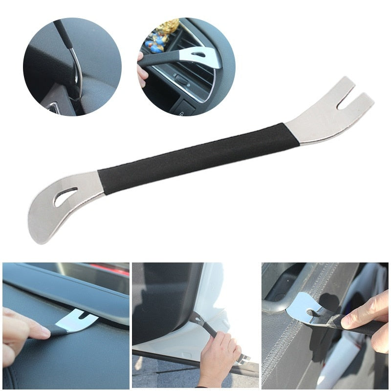 Stainless Steel Two-end Auto Door Clip Panel Trim Removal Car Disassembly Pry Panel Audio Terminal car trim removal tools kit