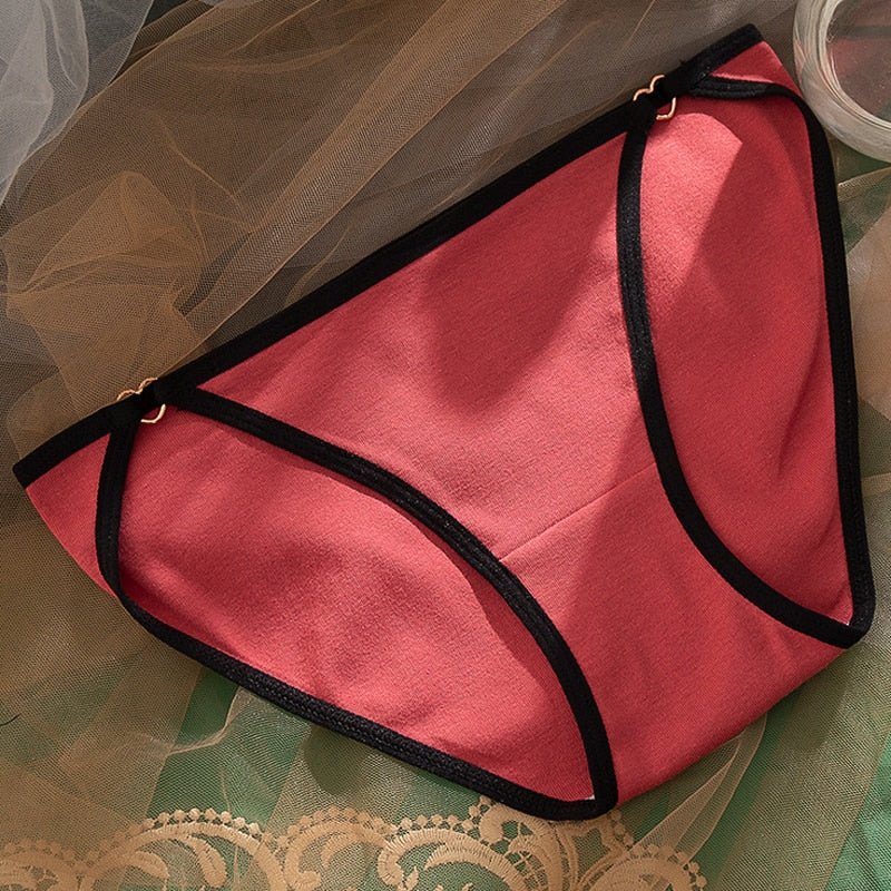 Felinus Hot Sale Cotton Panties Mid-Waist Briefs Breathable Briefs Cotton Stitching Color Underwear Japan Style Sexy Lingeries