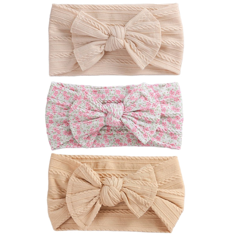 3pcs/lot Cable Knit Baby Girl Headband Bandeau Bebe Nylon Headbands for Newborn Girls Elastic Hair Band Baby Hair Accessories