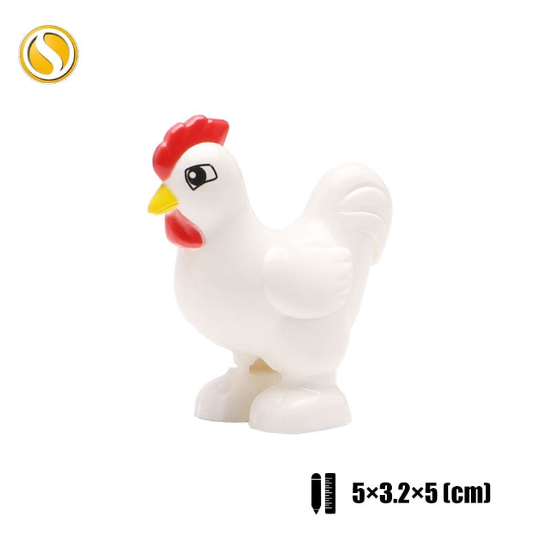 Original Big Size Assemble Building Blocks Accessory Toys For Children Compatible Big Size Animals Sets Zoo Bricks Baby Gifts