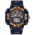 SMAEL Top Luxury Brand Men&#39;s Watch Outdoor Sports Waterproof Watches Dual Time Display Quartz Wristwatches Rubber Digital Clock