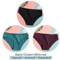 FINETOO Women&#39;s Cotton Panties 3Pcs Soft Striped Women Underpants Solid Girls Briefs Sexy Female Lingerie M-XL Comfort Underwear