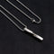 2021 Fashion New Black Rectangle Pendant Necklace Men Trendy Simple Stainless Steel Chain Men Necklace Jewelry Gift