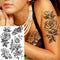 Sexy Black Henna Temporary Tattoos For Women Girls Body Art Decoration Fake Jewelry Chains Waterproof Mandala Flower Tatoos Kit