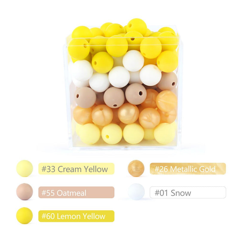12mm 20pcs Silicone Baby Beads Round Teether Teething Beads DIY Pacifier Chain Necklace Pendant Toys BPA Free Baby Accessories