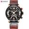 CURREN Casual Sport Watches for Men Top Brand Luxury Military Leather Wrist Watch Man Clock Fashion Chronograph Wristwatch