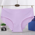 Women&#39;s Sexy Ruffle Briefs Low Waist Icy Silk Seamless Modal Underpants Female Solid Underwear Lingerie Comfortable Wave Panties