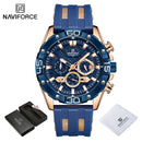NAVIFORCE Luxury Watches for Men Fashion Silicone Strap Military Waterproof Sport Chronograph Quartz WristWatch Clock With Date