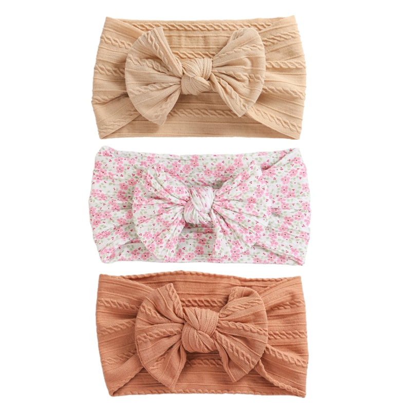 3pcs/lot Cable Knit Baby Girl Headband Bandeau Bebe Nylon Headbands for Newborn Girls Elastic Hair Band Baby Hair Accessories
