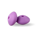 30pcs Silicone Lentil Beads BPA Free Food Grade Rodent DIY Charms Newborn Nursing Accessory Teething Necklace 12mm Abacus Bead