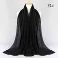 2021 NEW Flocked Bubble Cotton Scarf Hijabs For Muslim Women Soild Color Breathable Islamic Headscarf Arab Head Scarves