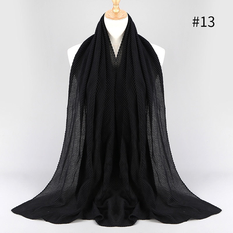 2021 NEW Flocked Bubble Cotton Scarf Hijabs For Muslim Women Soild Color Breathable Islamic Headscarf Arab Head Scarves