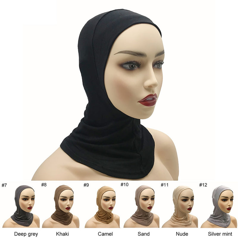Under Scarf Hijab Cap Muslim Women Veil Turban For Women Muslim Fashion Islam Inner Cap Hijab Jersey Underscaf Caps Hat Ladies