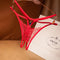 Lace Sexy Thong Ladies Cross Belt Ultra-Thin Hollow Temptation Panties Open File t Pants Eyelash Diamond Cutout Thong Underwear