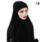 Muslim Chiffon Scarf For Women Fashion Veil Instant Hijab Wrap Headscarf Islam Solid Color Cap Musulman Wrap Scarves 25 Colors