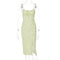 Chicology 2022 Summer Women Dress Small Floral Side Slit Sexy Sling French Slim Light Breathable Sleeveless Festival Dresses