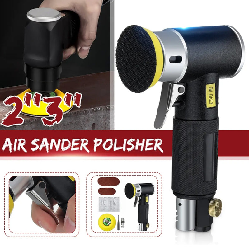 WENXING Orbit Air Sander Mini Pneumatic 1&quot;/2&quot;/3&quot; Grinding Machine set for Car Polishing High Speed Air Powered Polisher air tool