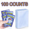 100pcs Transparent Pokemon Card Sleeves Protector Playing Games VMAX Yugioh Pokémon Cards Case Holder Folder Kids Toy Gift