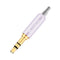 1pc Aluminum Jack 3.5 Earphone Plug with Tail plug clamps 3.5mm 3 pole Stereo Male Plug Gold Plated Wire Connector